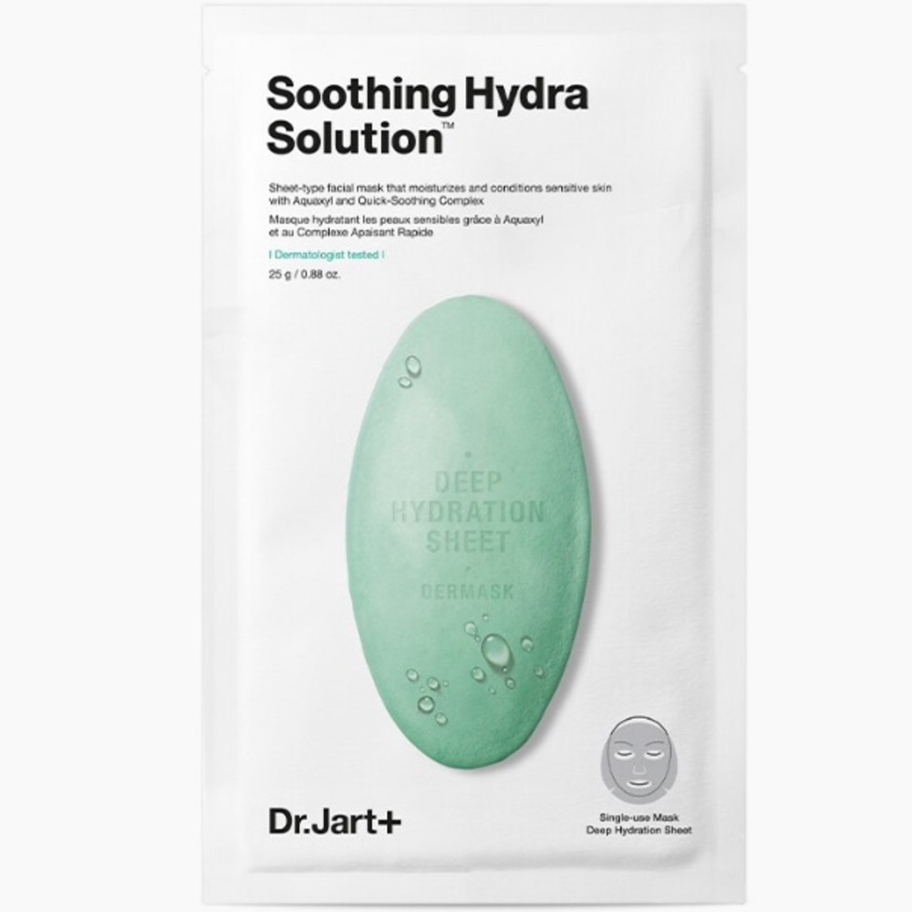 4 Dr. Jart+ Soothing Hydra Solution Sheet Masks Set